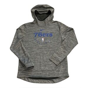 Nike Engineered Philadelphia 76ers Basketball Gray Spotlight Hoodie Mens M